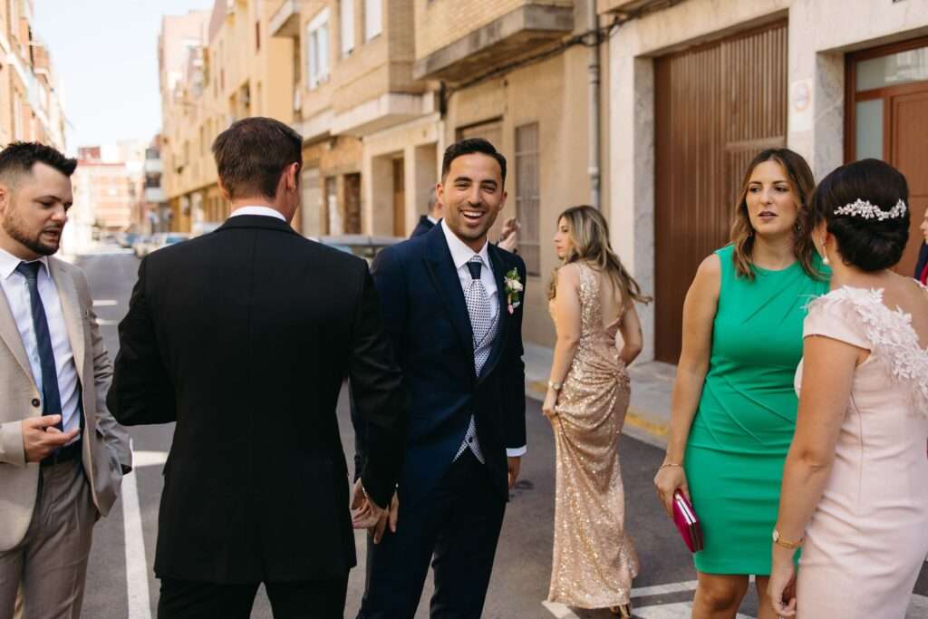 Foto espontánea de boda