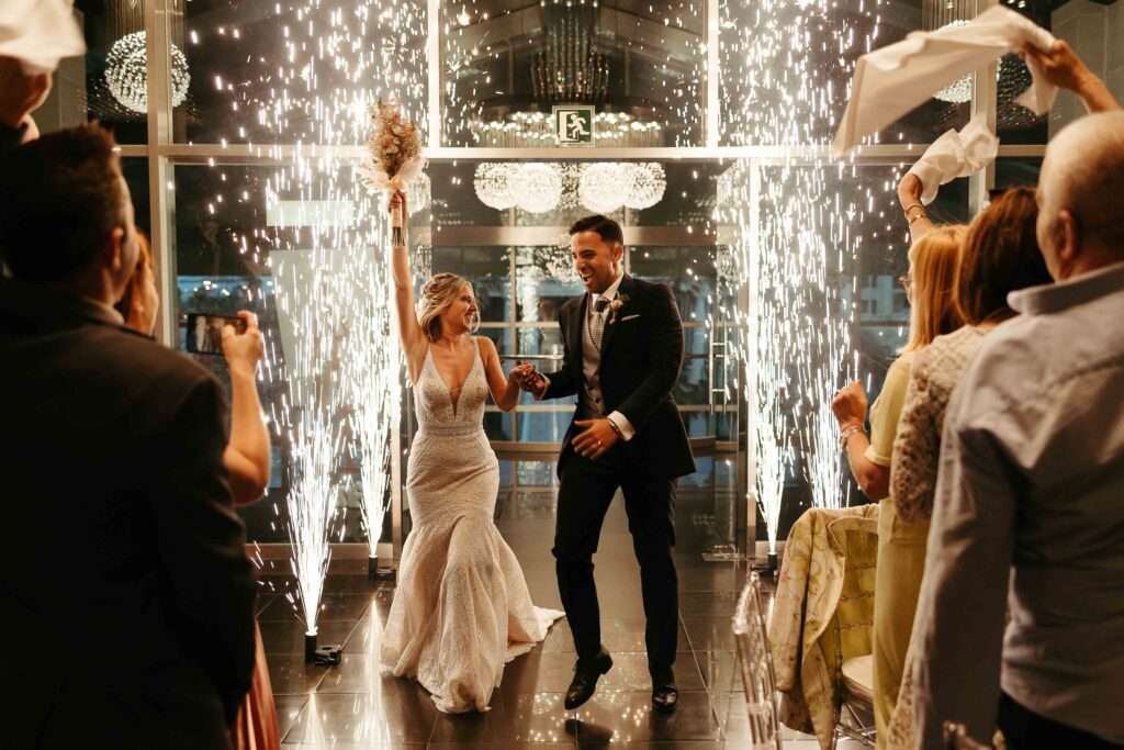 Momento divertido de boda