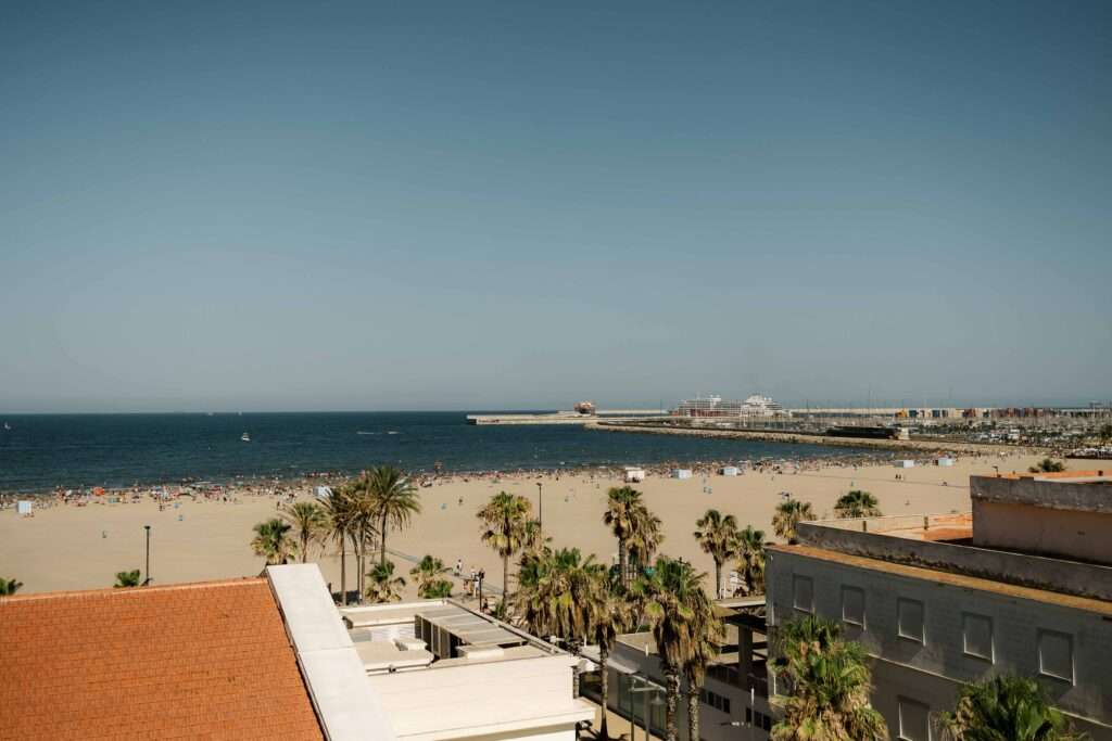 La playa de Malvarrosa