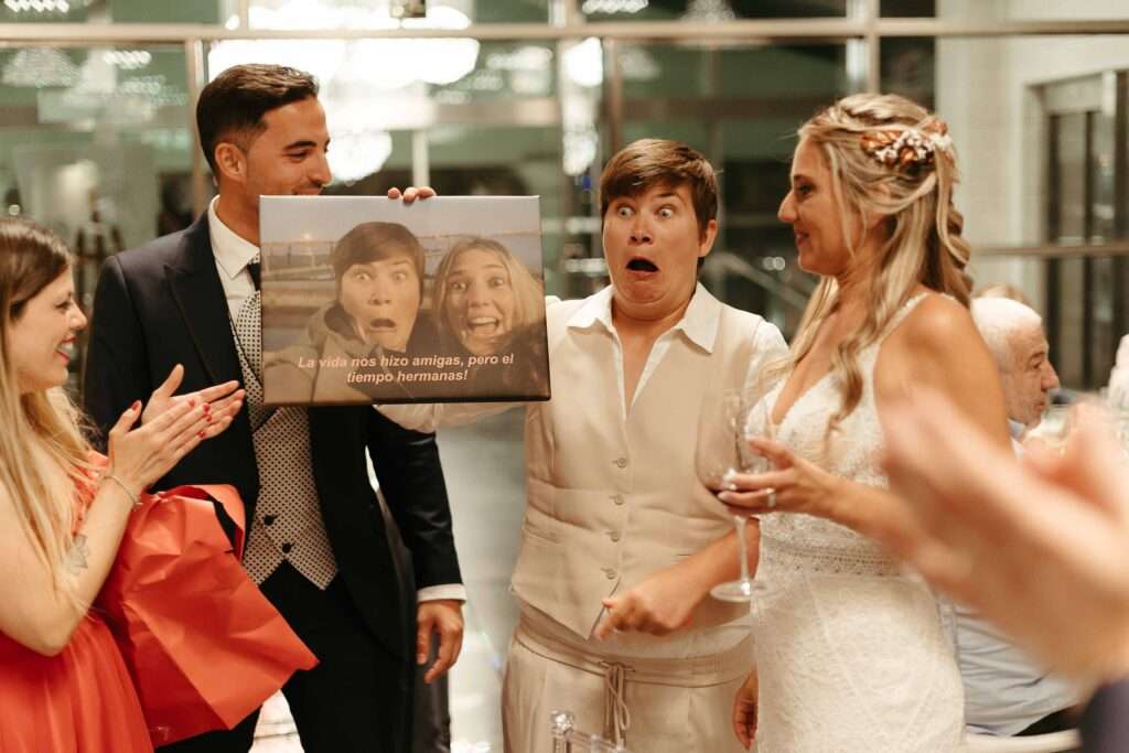 Momento divertido de boda