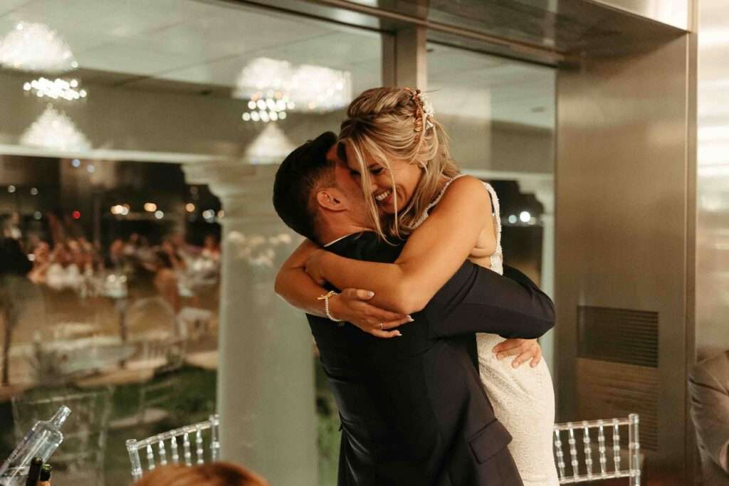Los novios en Hotel Balneario Arenas