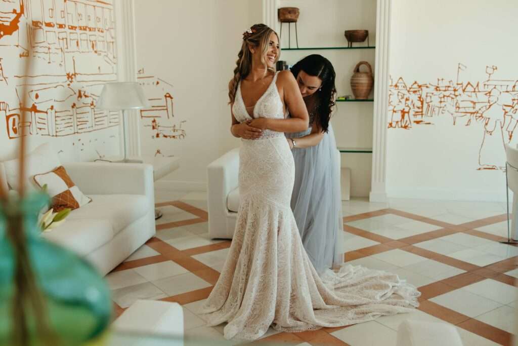 Preparativos de la novia