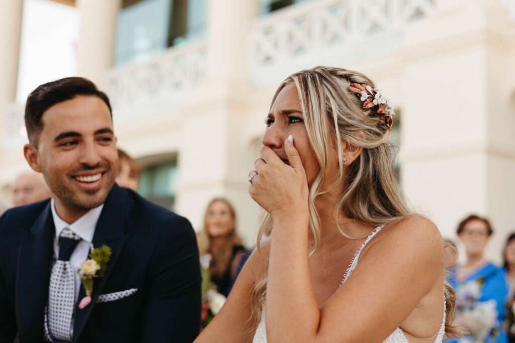 Emoción en boda