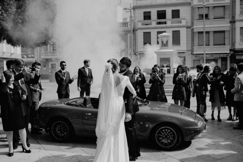 Foto de boda con mazda mx5
