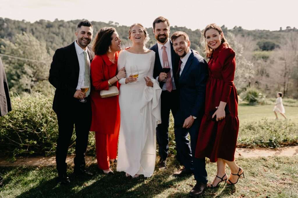 Amigos en boda