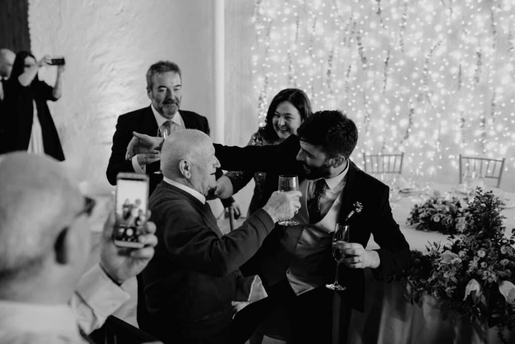 Momento emotivo en boda